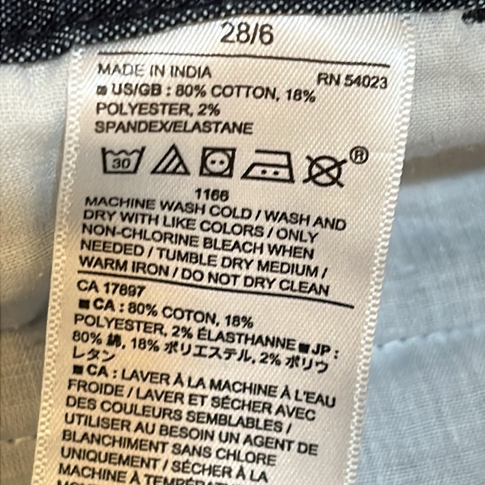 Banana Republic Chino Trouser Bermuda Shorts Cotton Blend Size 6 Blue Excellent - Picture 6 of 6